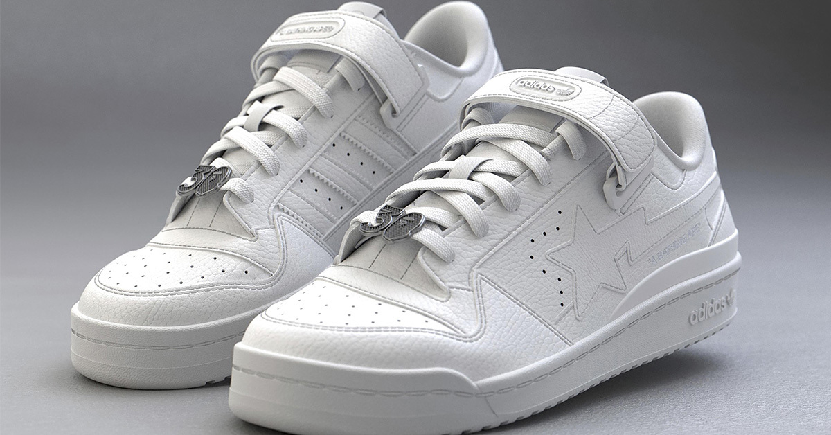 Revolutionäre NFT-Auktion: Hol dir den BAPE x adidas Forum Low 84 „Triple White“ mit digitalem Echtheitszertifikat